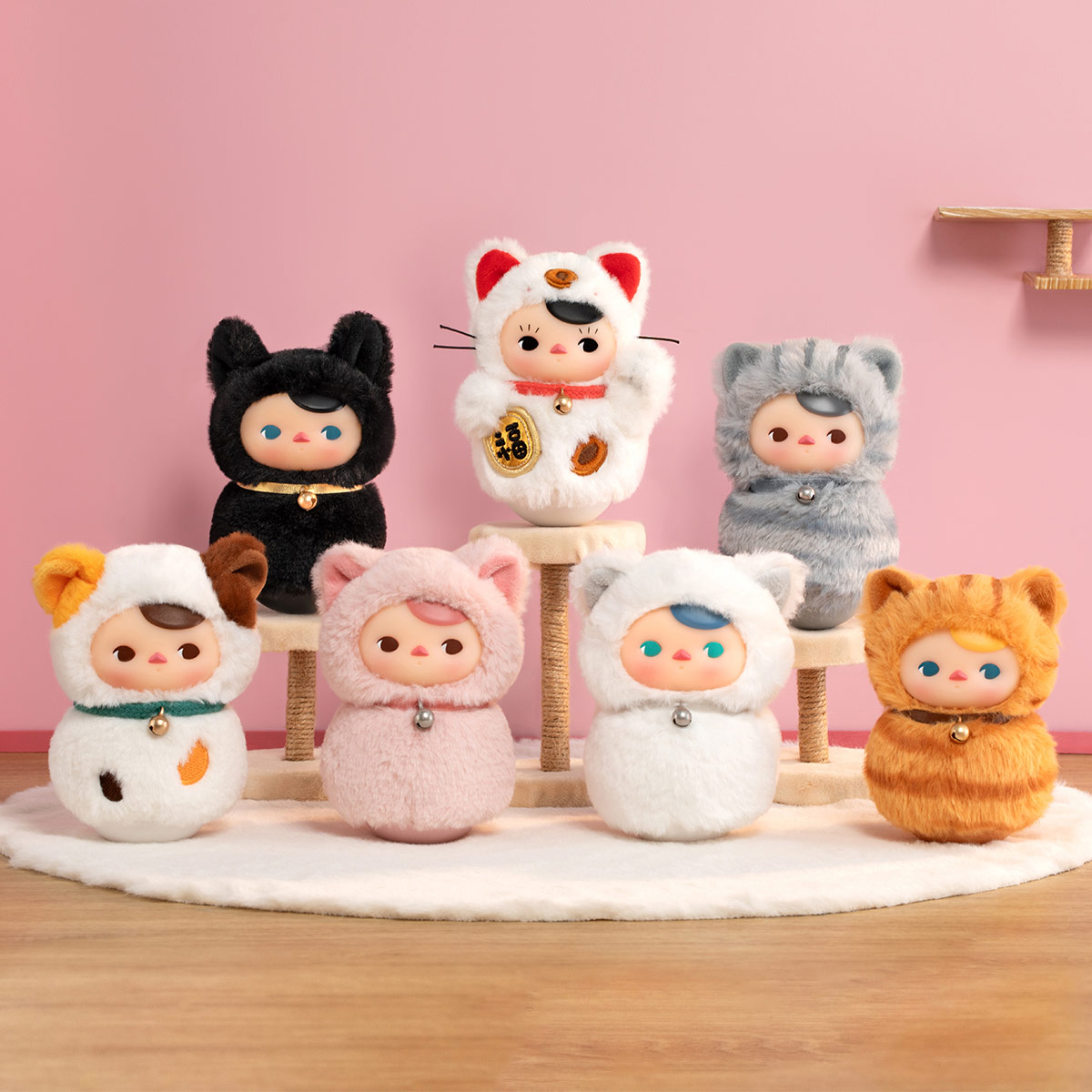 PUCKY Roly‑Poly Kitty Series – Vinyl Plush